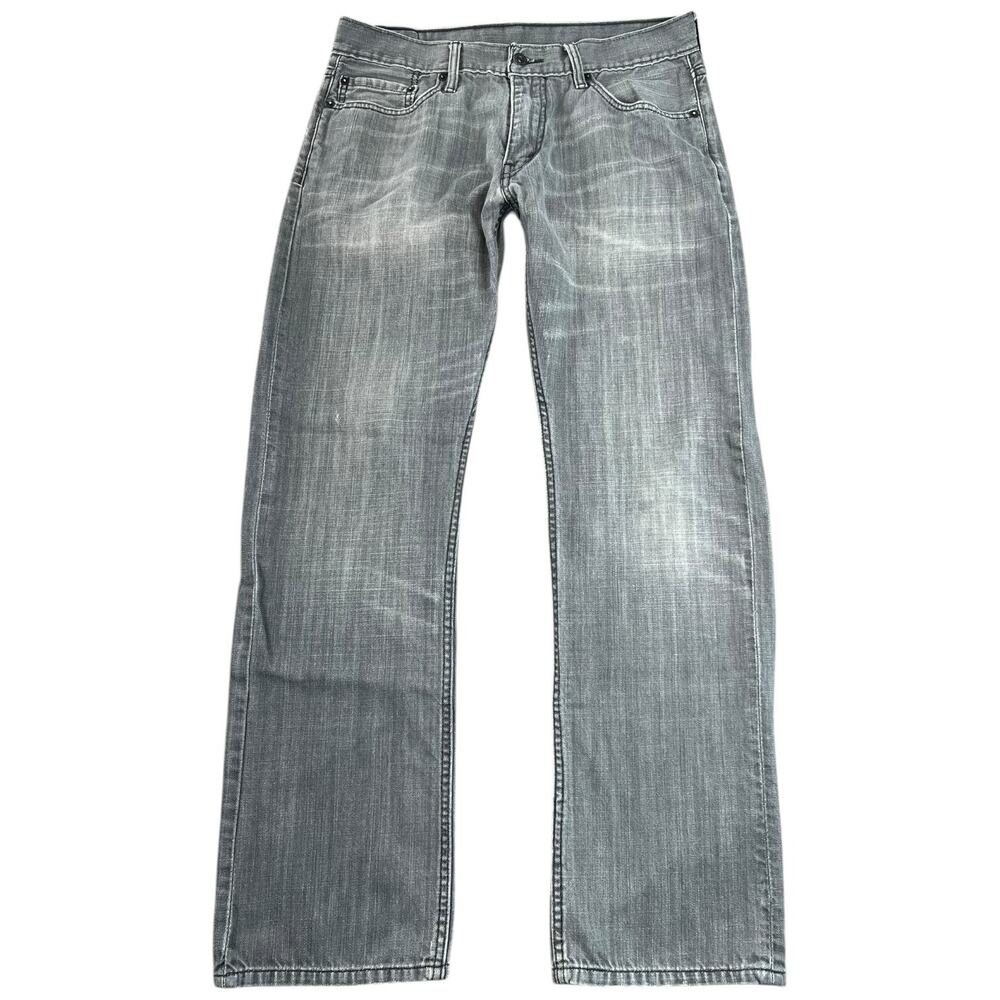 Levi’s 514 Slim Straight Fit Jeans Gray Wash Classic Denim Casual - 33x30